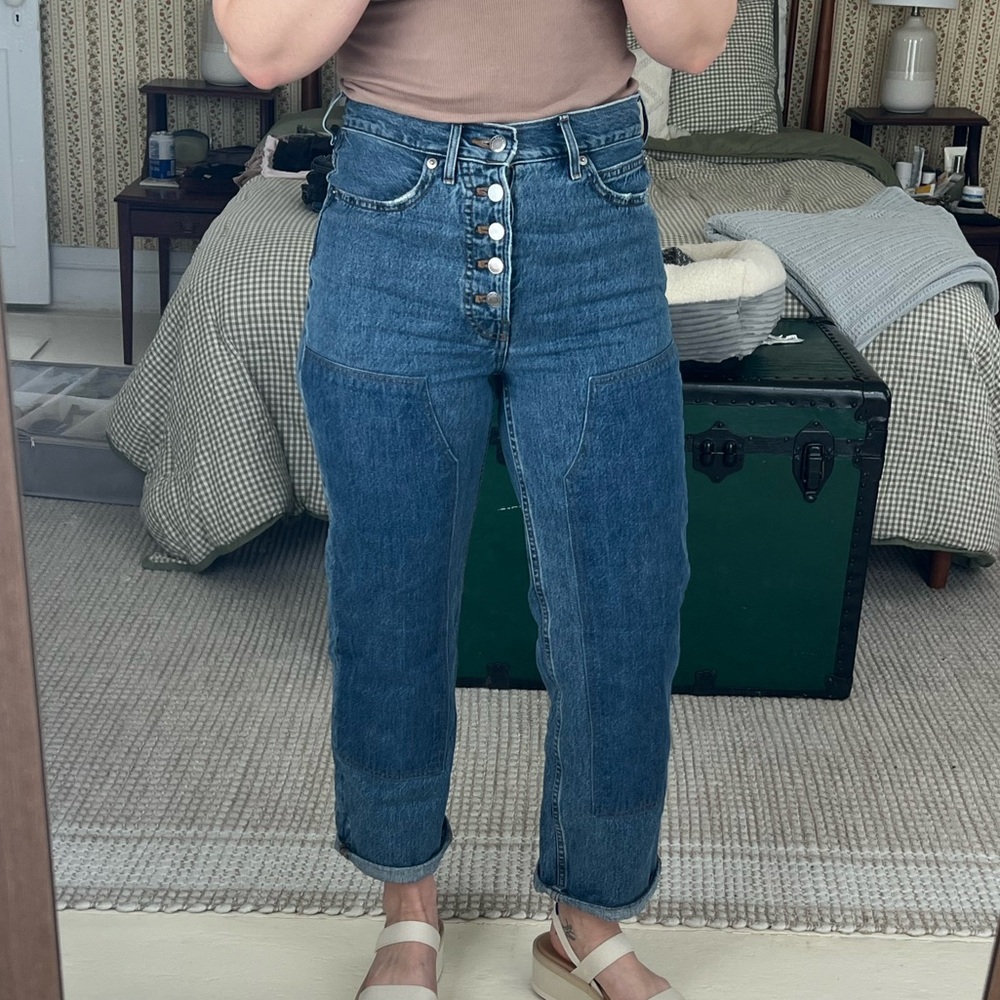 Everlane High-Rise Button Fly Patch Front Carpent… - image 6